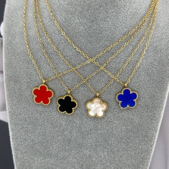 18K gold plated Stainless steel  "Flower" necklace, Intensity