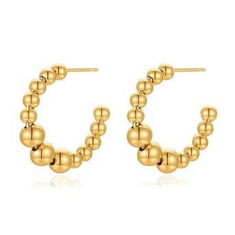 18K gold plated Stainless steel earrings, Intensity