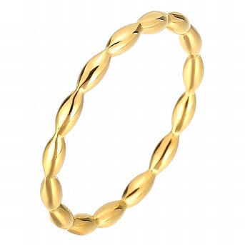 18K gold plated Stainless steel finger ring, Intensity