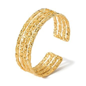 Bracelet, 18K Gold Plated Steel