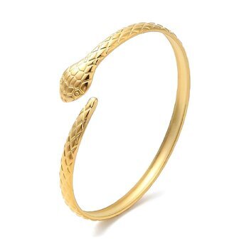 "Snake" Bracelet, 18K Gold Plated Steel