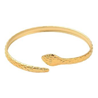 "Snake" Bracelet, 18K Gold Plated Steel