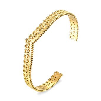 18K gold plated Stainless steel bracelet, Intensity