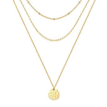 18K gold plated Stainless steel necklace, Intensity