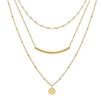 18K gold plated Stainless steel necklace, Intensity