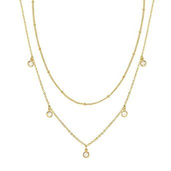 18K gold plated Stainless steel necklace, Intensity