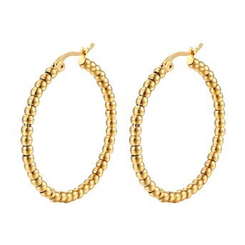 18K gold plated Stainless steel earrings, Intensity