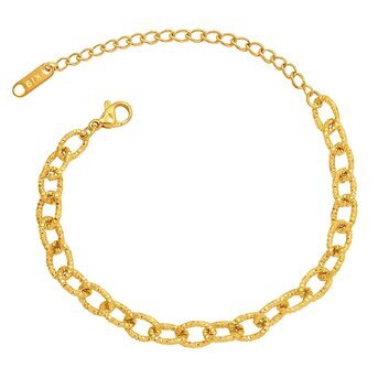 18K gold plated Stainless steel bracelet, Intensity