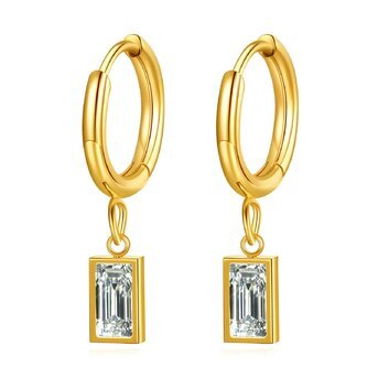 18K gold plated Stainless steel earrings, Intensity