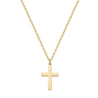 18K gold plated Stainless steel  "Crosses" necklace, Intensity