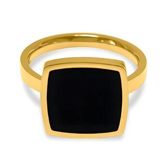 18K gold plated Stainless steel finger ring, Intensity