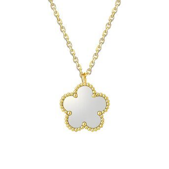 18K gold plated Stainless steel  "Flower" necklace, Intensity