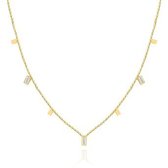 18K gold plated Stainless steel necklace, Intensity