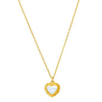 18K gold plated Stainless steel  "Hearts" necklace, Intensity