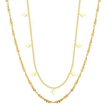 18K gold plated Stainless steel necklace, Intensity