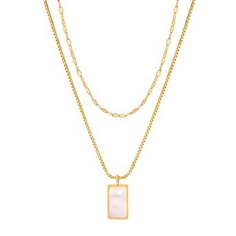 18K gold plated Stainless steel necklace, Intensity