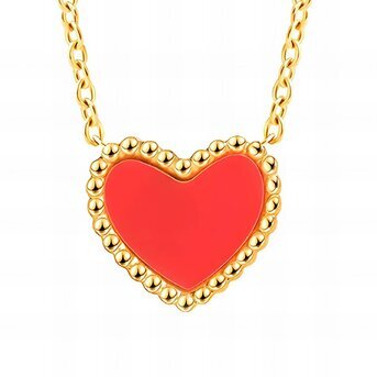 18K gold plated Stainless steel  "Hearts" necklace, Intensity