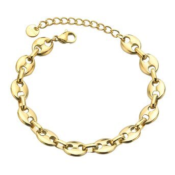 18K gold plated Stainless steel bracelet, Intensity