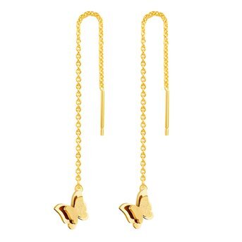 18K gold plated Stainless steel  "Butterflies" earrings, Intensity