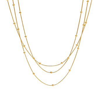 18K gold plated Stainless steel necklace, Intensity