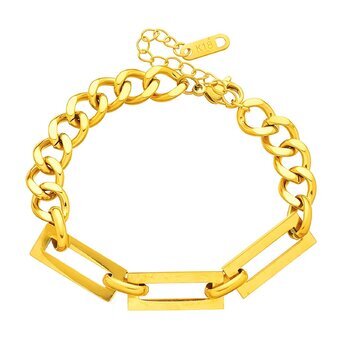 18K gold plated Stainless steel bracelet, Intensity