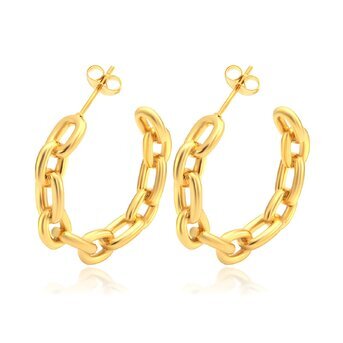 18K gold plated Stainless steel earrings, Intensity