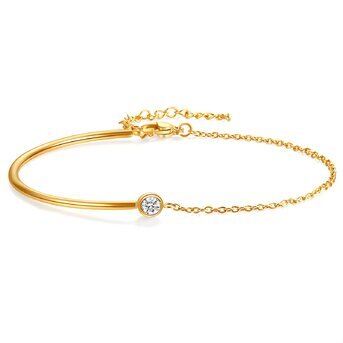 18K gold plated Stainless steel bracelet, Intensity