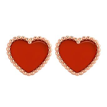 "Hearts" Earrings, 18K Gold Plated Steel