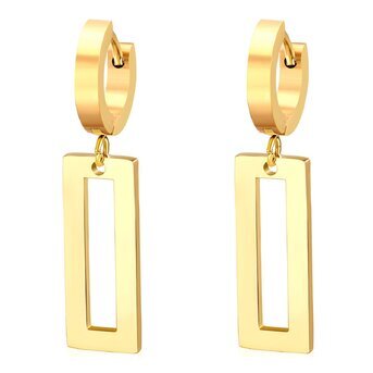 18K gold plated Stainless steel earrings, Intensity