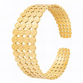 18K gold plated Stainless steel bracelet, Intensity