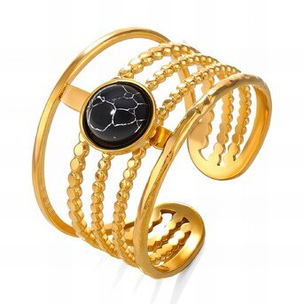 Ring, 18K Gold Plated Steel