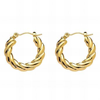 18K gold plated Stainless steel earrings, Intensity