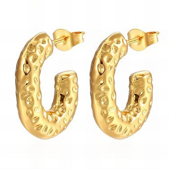 18K gold plated Stainless steel earrings, Intensity