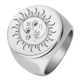 Stainless steel  "The Sun" finger ring, Intensity