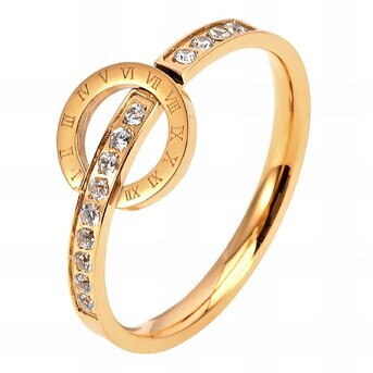 18K gold plated Stainless steel finger ring, Intensity