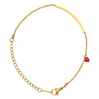 18K gold plated Stainless steel  "Heart" bracelet, Intensity