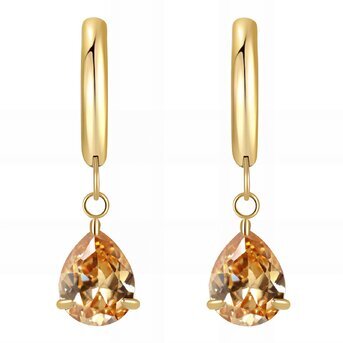 18K gold plated Stainless steel earrings, Intensity