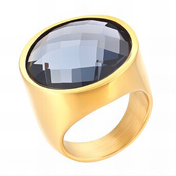 18K gold plated Stainless steel finger ring, Intensity